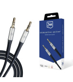 3mk audio kabel - AUX Cable Jack 3,5 mm - Jack 3,5 mm, délka 1 m, černá