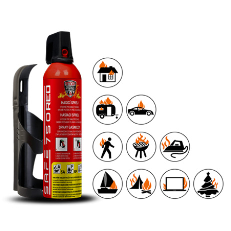 Safe SET Hasicí sprej 750 RED + držák 75C