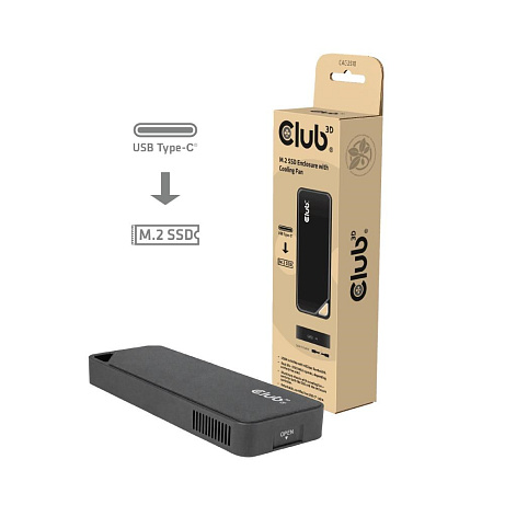 Club3D Externí box pro M.2 NVMe SSD s ventilátorem, USB4 40Gbps