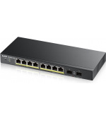 ZYXEL 8xGb+2xSFP fanless POE switch GS1900-10HP v2
