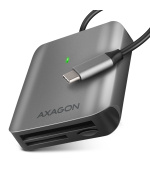 AXAGON CRE-S3C, USB-C 3.2 Gen 1 - SUPERSPEED čtečka karet, 3-slot & lun SD/microSD/CF, podpora UHS-II
