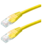 XtendLan patch kabel Cat5E, UTP - 0,25m, žlutý (prodej po 10 ks)
