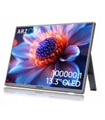 Arzopa A3C Pro Portable Monitor 13.3" OLED Full HD 1080p Metal Housing Přenosný monitor + pouzdro, šedý
