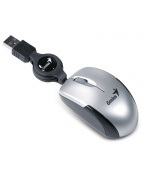 GENIUS myš MicroTraveler V2/ drátová/ 1200 dpi/ USB/ stříbrná