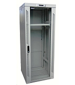 LEXI-Net 19" stojanový rozvaděč 45U 800x800 rozebiratelný, ventilace, termostat, kolečka, 600kg, sklo, rozložený, šedý