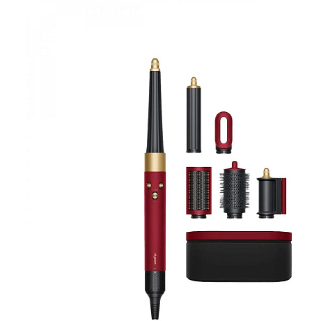 Dyson Airwrap HS08 i.d. Straight+Wavy multistyler a vysoušeč vlasů Red Velvet/Gold, Bluetooth, Coanda, 6 nástavců