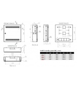 Rozvaděč SOHO nástěnný LC-18 do zdi s lištami 2U, 4U a 11U,550x550 bílá,RAL9003 s rámečkem k zazdění