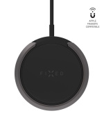 Bezdrátová nabíječka FIXED MagPad s podporou uchycení MagSafe a stojánkem, 15W, černá