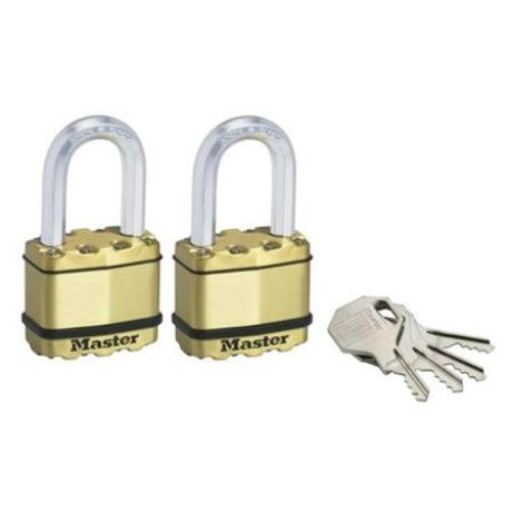 Master Lock Mosazný visací zámek Excell - 50mm (2 ks / blistr)