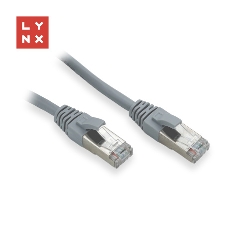 LYNX FTP patch kabel Cat5e PVC, CCA, 5m, šedý