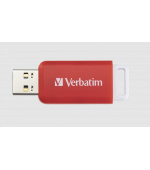 VERBATIM Flash Disk 16GB DataBar USB 2.0 Drive, červená