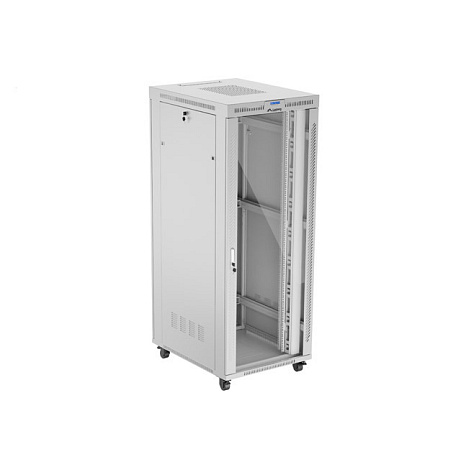 19" VOLNĚ STOJÍCÍ RACKOVÁ SKŘÍŇ 42U 800X1000 ŠEDÉ SKLENĚNÉ DVEŘE LCD LANBERG (FLAT PACK) V2