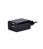 Solight USB nabíjecí adaptér, 2x USB, 3100mA max., AC 230V, černý