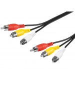 PremiumCord Kabel 3x CINCH-3x CINCH M/M 3m
