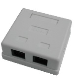 DATACOM Dvojzásuvka nad omítku-2xRJ45, Cat5e UTP