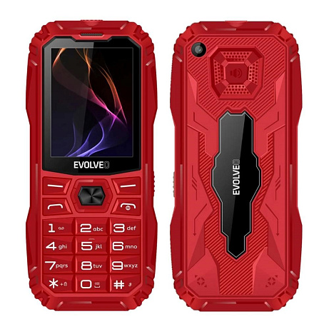 EVOLVEO MaxPhone A1, tlačítkový Dual SIM telefon, červený