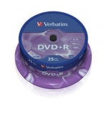 VERBATIM DVD+R(25-Pack)Spindle/General Retail/16x/4.7GB