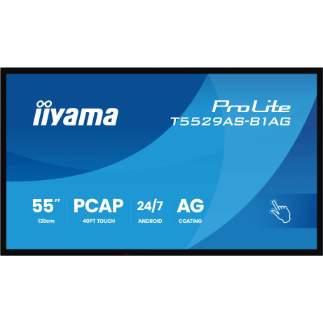 55" iiyama T5529AS-B1AG: IPS, 4K UHD,Android,24/7