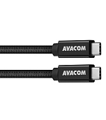 Datový a nabíjecí kabel USB Type-C - USB Type-C, 100cm, 100W E-Mark, černý