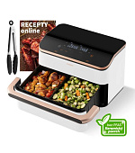 Cosori Dual Blaze TwinFry chytrá horkovzdušná fritéza10 L, keramika, bílá