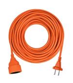 Solight 1z pohyblivý přívod - spojka, 10m, 2 x 1,5mm2, oranžová
