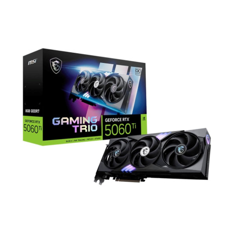MSI VGA NVIDIA GeForceRTX 5060 Ti 8G GAMING TRIO OC, RTX 5060 Ti, 8GB GDDR7, 3xDP, 1xHDMI