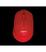Logitech Wireless Mouse M330 Silent Plus, red