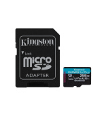 Kingston Canvas Go Plus A2/Micro SDXC/256GB/UHS-I U3 / Class 10/+ Adaptér