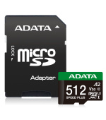Adata Speed Plus/Micro SD/512GB/UHS-I U3 / Class 10/+ Adaptér