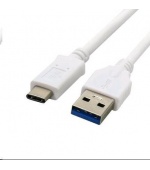 C-TECH kabel USB 3.0 AM na USB-C kabel (AM/CM), 1m, bílý