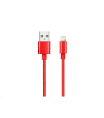 WG - Datový kabel Lightning MFI na USB-A, 1 metr, červená