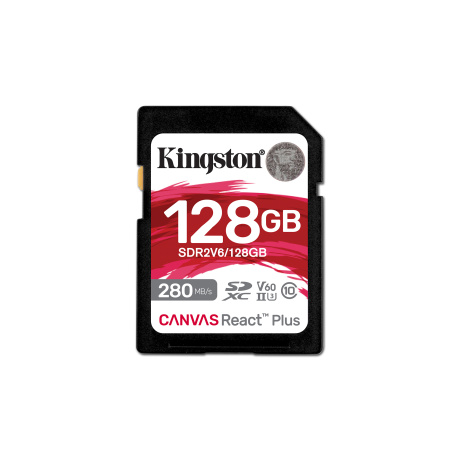 Kingston Canvas React Plus/SDXC/128GB/UHS-II U3 / Class 10