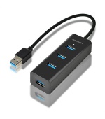AXAGON HUE-S2B, 4x USB 3.0 CHARGING hub, micro USB nap. konektor, kabel USB-A 30cm