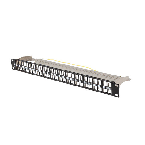 PATCH PANEL PRÁZDNÝ 48 PORTŮ 1U 19" FTP PRO MODULY KEYSTONE ČERNÝ LANBERG