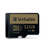 VERBATIM MicroSDHC karta 32GB PRO+ Class 10, UHS 1 (R:90/W:80 MB/s)