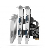 AXAGON PCEA-S4N, PCIe řadič - 4x sériový port (RS232) 250 kbps, vč. LP
