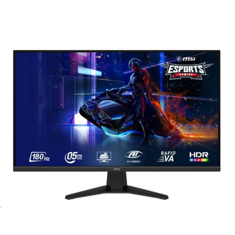 MSI LCD MAG 325QF E18V, 31.5" 2560x1440, 180Hz, 300nits,1ms, 10bit, HDMI, DP, Audio, Vesa, Black