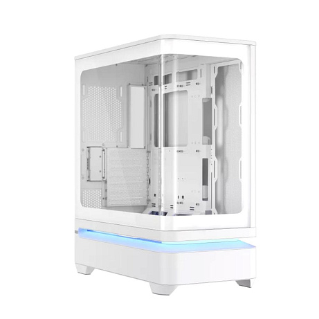 ASUS case PRIME AP304 TG ARGB WHITE, ATX, Průhledná bočnice, 4x120mm ARGB, bílá