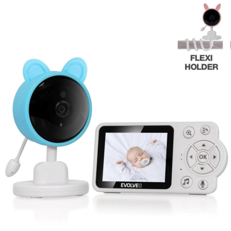 EVOLVEO Baby Monitor N3, LCD displej, IR přísvit, modrá