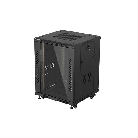 LANBERG INSTALAČNÍ RACK 19" 15U 600X600 ČERNÉ SKLENĚNÉ DVEŘE (PLOCHÉ BALENÍ)