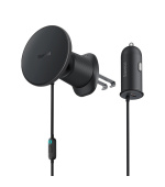 Baseus Magnetický držák do ventilační mřížky s nabíječkou USB-C 15W+25W černý
