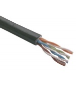 UTP kabel PlanetElite, Cat5E, drát, dvojitý venkovní PE+PVC, Dca, černý, 305m, cívka