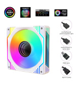 1stCOOL Ventilátor AURA EVO Mirror ARGB PWM, 120mm, bílá