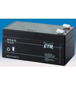 Baterie - CTM CT 12-3,4 (12V/3,4Ah - Faston 187), životnost 5let