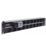 Intellinet 19" 2U Rackmount 15-Way Power Strip - German Type, rozvodný panel, 15x DE zásuvka, 3m kabel