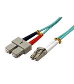 Optický patch cord Duplex LC-SC 50/125 0,25m MM OM4