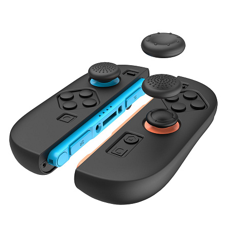 iPega SW2083A Silikonové Krytky JoyCon Ovladače pro Nintendo Switch 2 Black