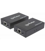 Manhattan HDMI rozdělovač, Extends 1080p Signal up to 120m with a Network Switch and Single Ethernet Cable, černá