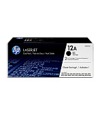 HP 12A Black 2-pack LJ Toner Cart, Q2612AD (2,000 / 2,000 pages)