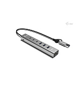 i-tec USB-C/USB-A Metal HUB 6 port (3x USB-C, 3x USB-A), LAN, Power Delivery 85W